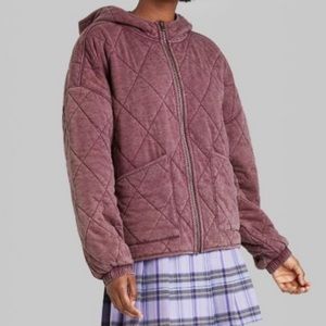 Quilted Hoodie Jacket Plus Size